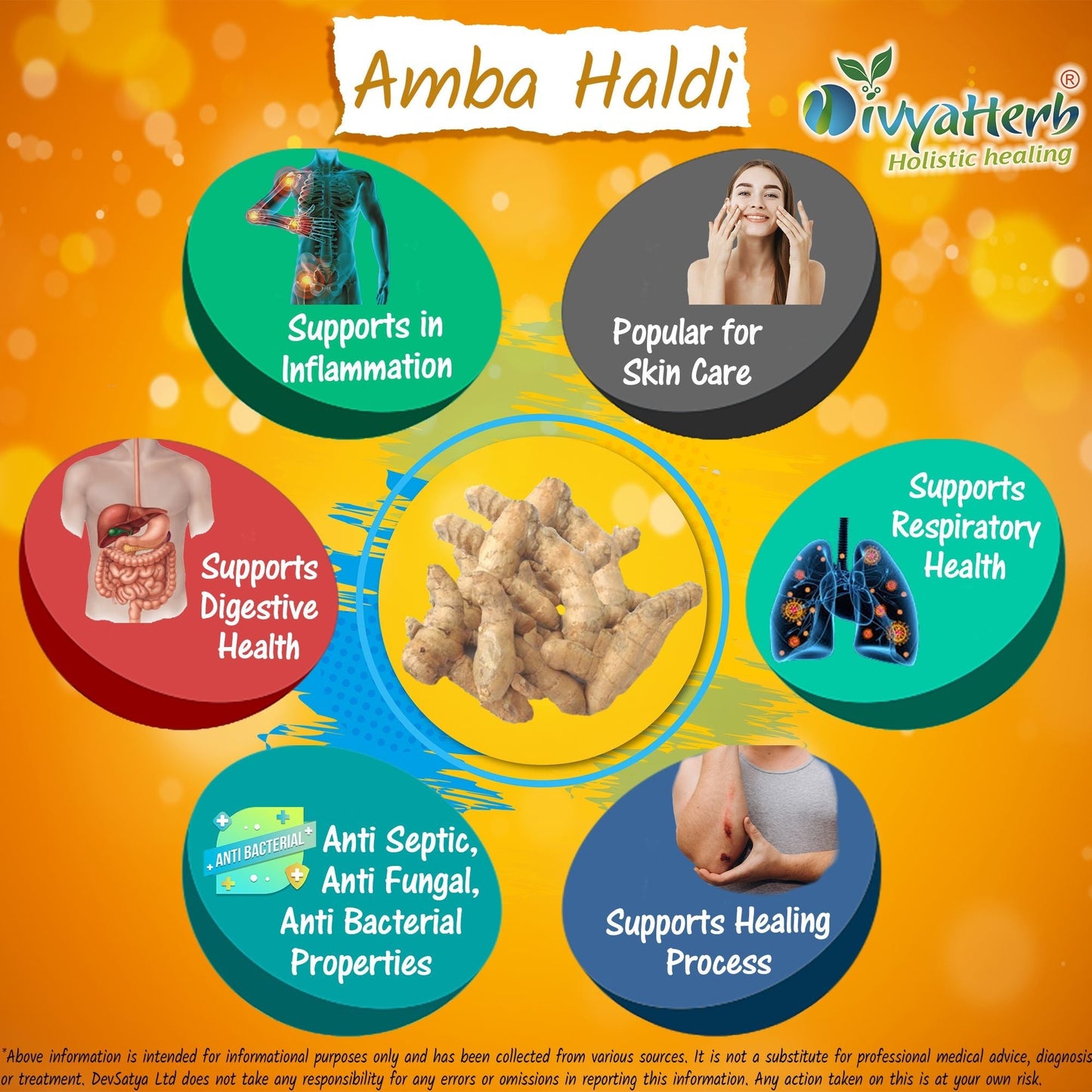 Amba Haldi (Curcuma Amada) Powder - Herbalshire Handmade Herbal Products