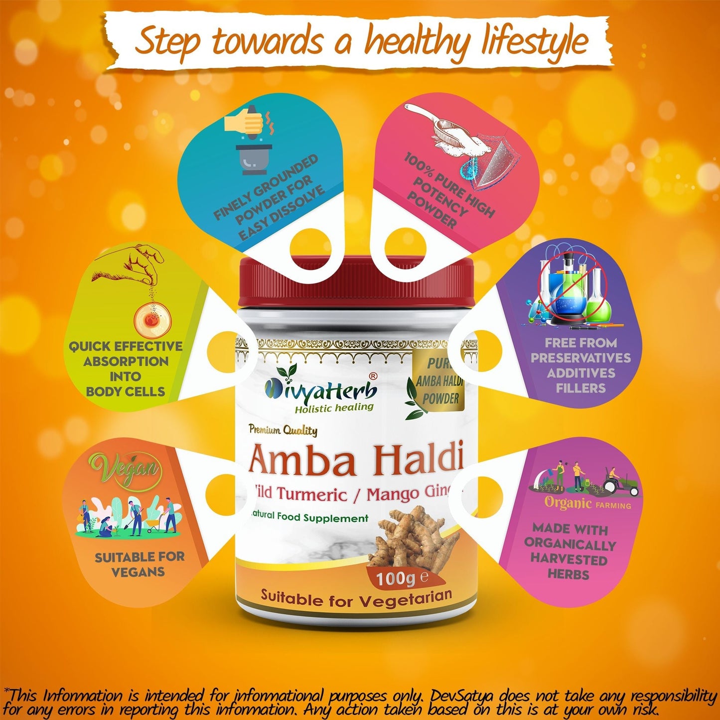 Amba Haldi (Curcuma Amada) Powder - Herbalshire Handmade Herbal Products