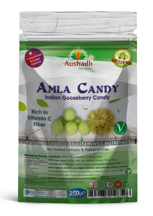 Amla Fruit (Gooseberry) Candy 250grm - Herbalshire Handmade Herbal Products