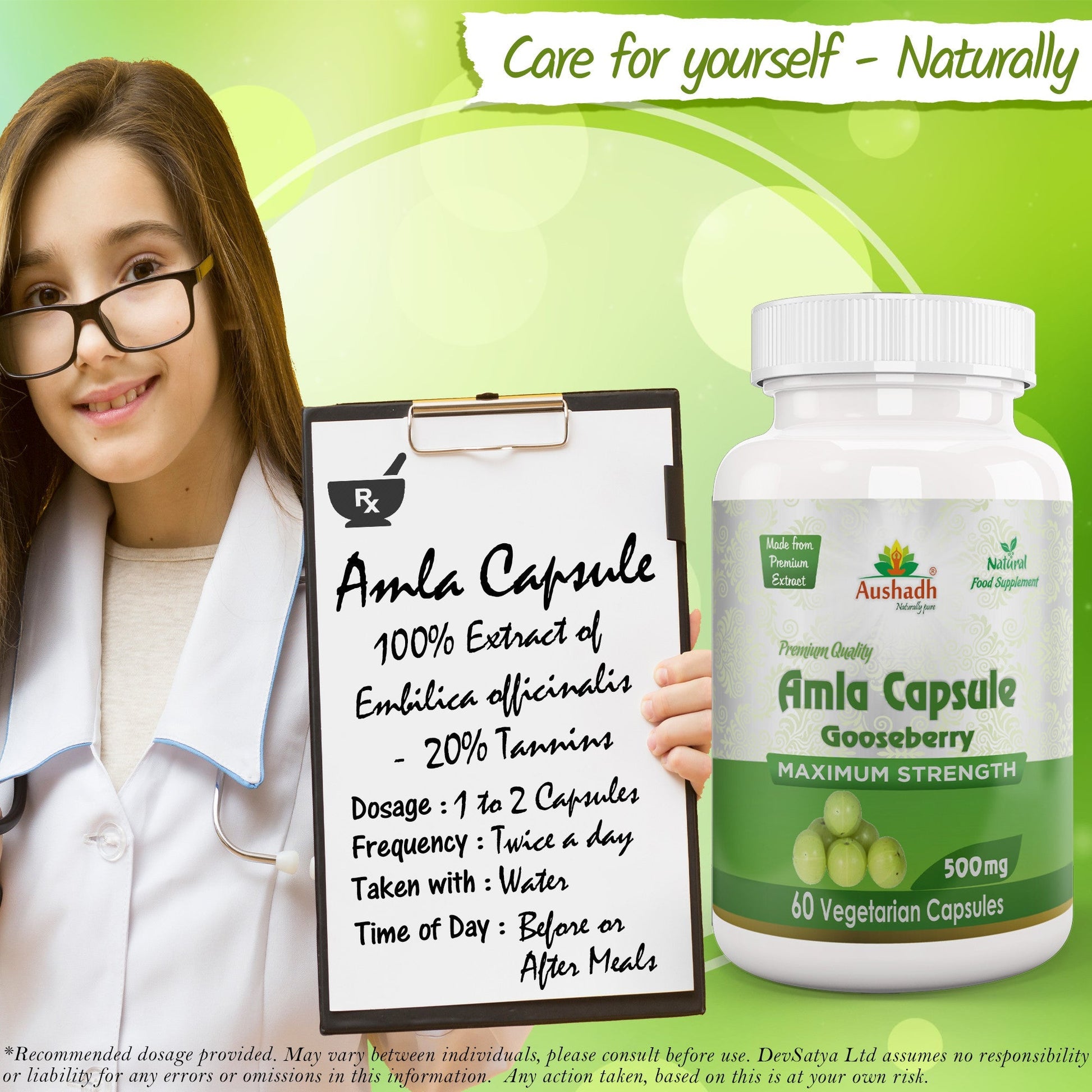 Amla Fruit (Gooseberry) Capsule - Herbalshire Handmade Herbal Products