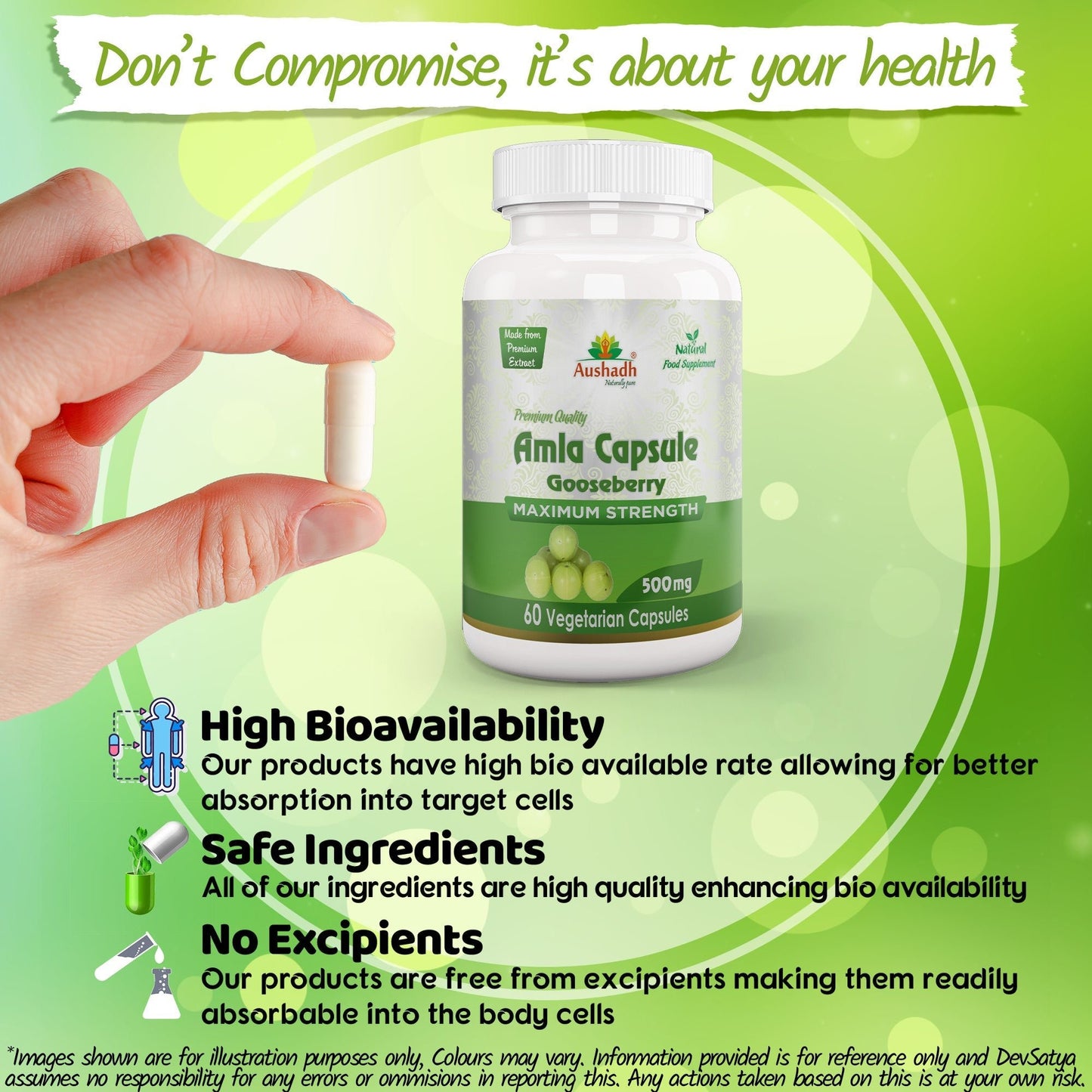 Amla Fruit (Gooseberry) Capsule - Herbalshire Handmade Herbal Products