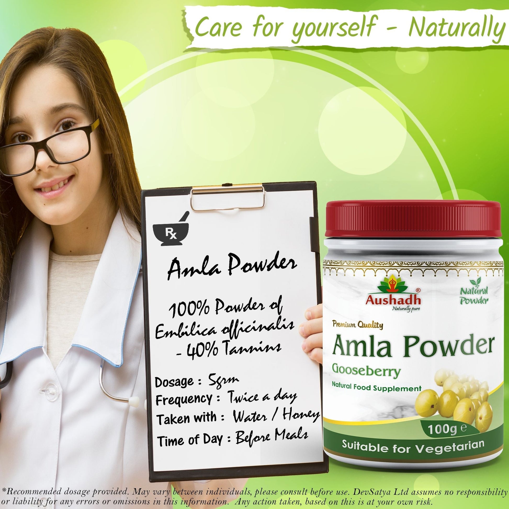 Amla Fruit (Gooseberry) Powder - Herbalshire Handmade Herbal Products