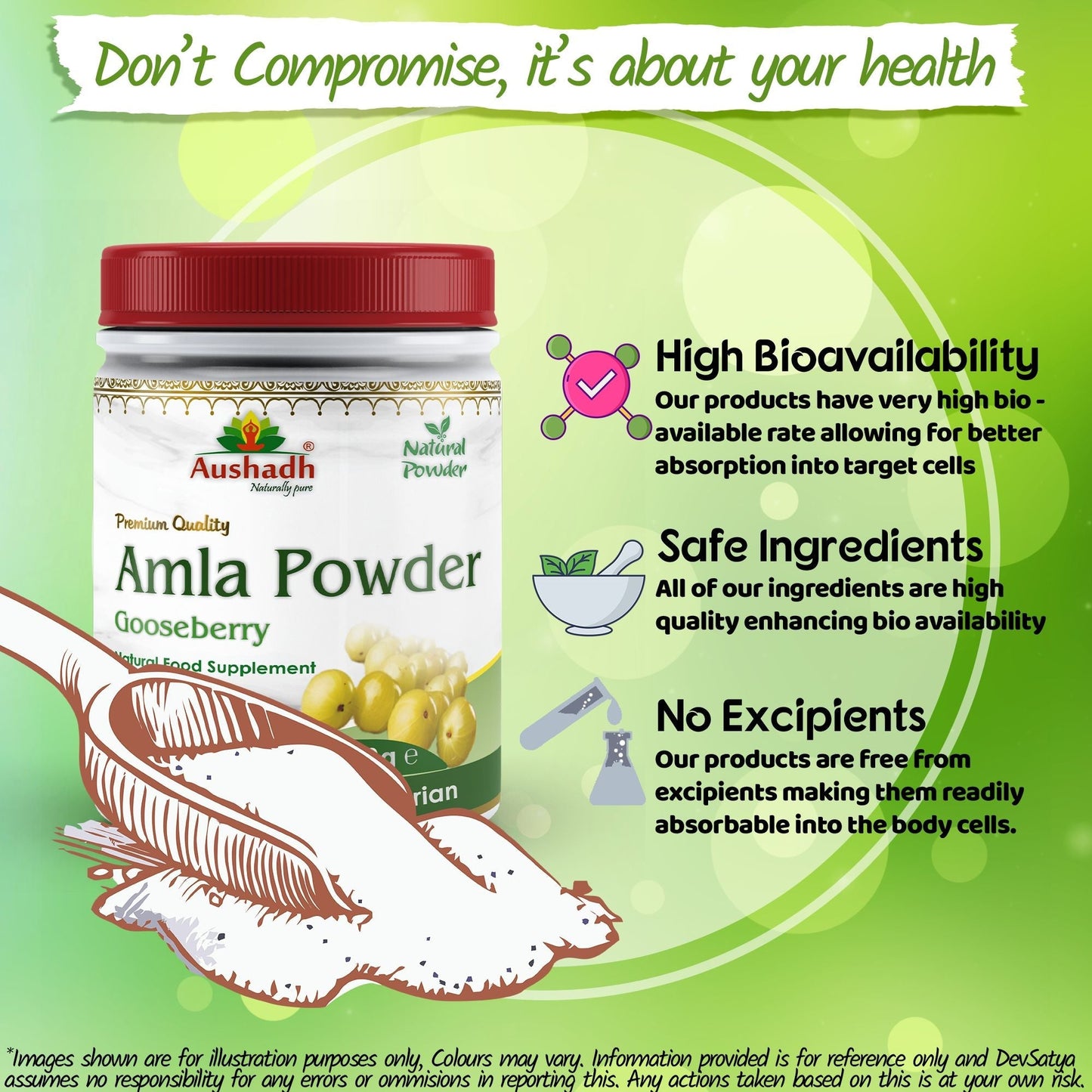 Amla Fruit (Gooseberry) Powder - Herbalshire Handmade Herbal Products