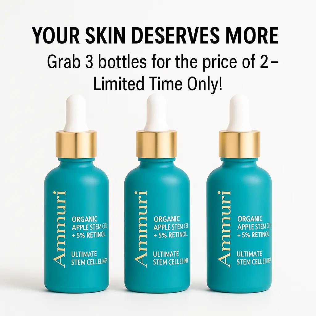 Ammuri 24 - Hour Retinol Serum 5% with Apple Stem Cell – Rejuvenating Face Serum for Anti - Aging, Wrinkles & Mature Skin – Brightening, Hydrating & Smoothing Formula – 30ml - Herbalshire Handmade Herbal Products