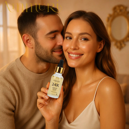 Ammuri 24K Gold Face Serum Anti - Ageing Collagen Booster – Better Than Charlotte Tilbury! - Herbalshire Handmade Herbal Products