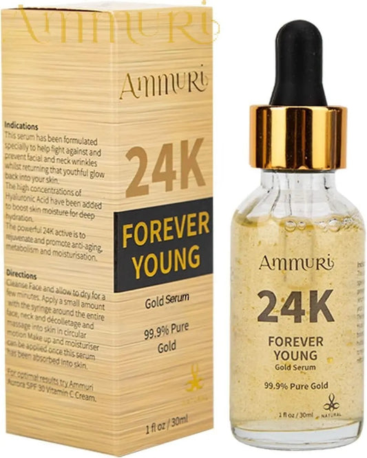 Ammuri 24k Gold Face Serum for Radiant Skin - Herbalshire Handmade Herbal Products