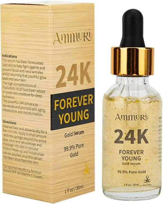 Ammuri 24K Gold Face Serum – Radiance & Anti - Aging Boost - Herbalshire Handmade Herbal Products