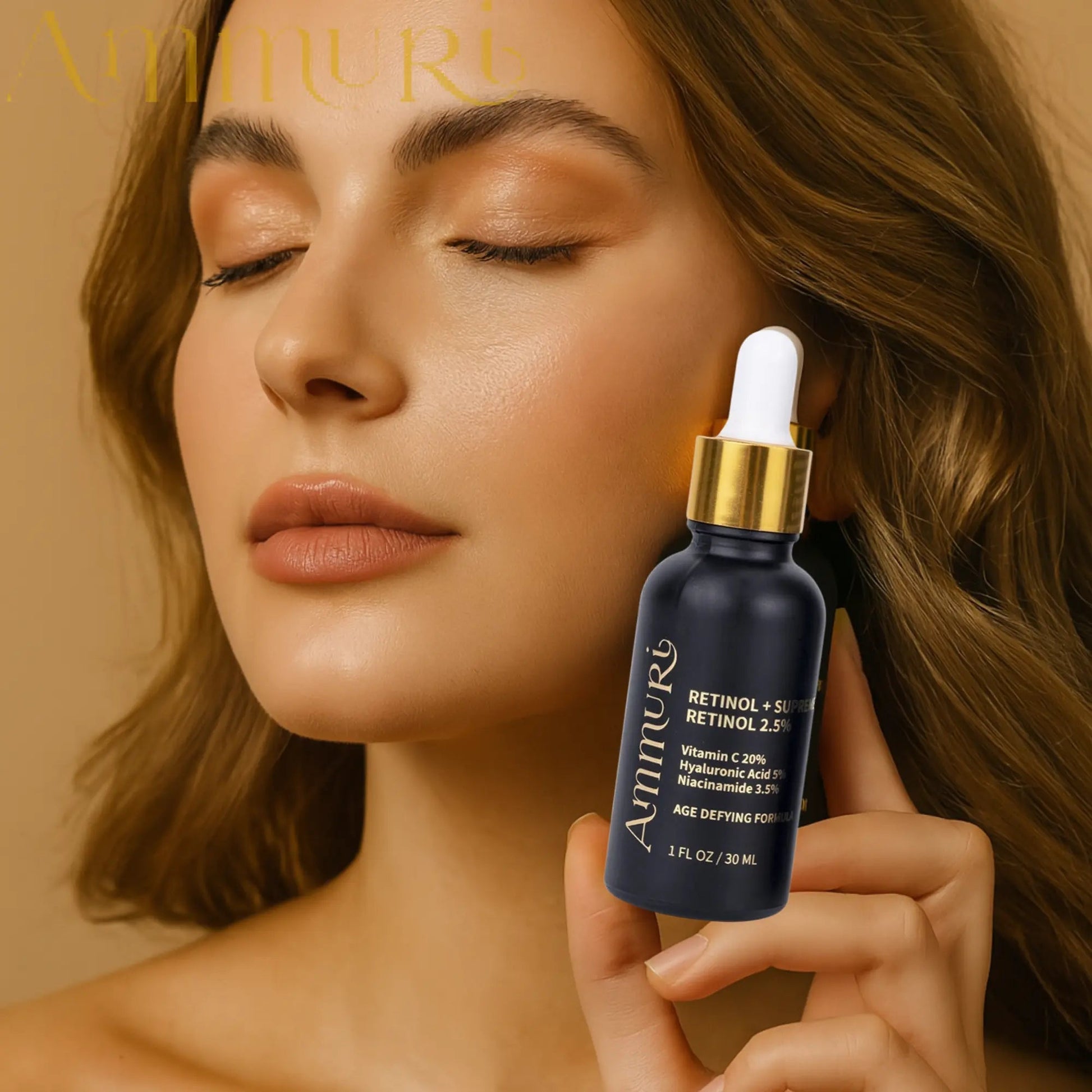 Ammuri 2.5% Retinol Serum - Gentle Anti - Aging Treatment - Herbalshire Handmade Herbal Products