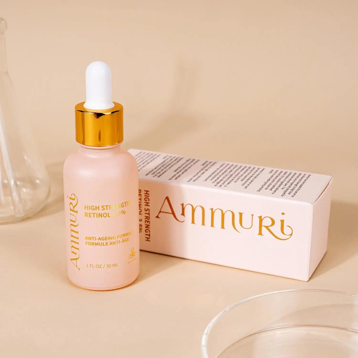 Ammuri 3.5% Retinol High Strength Face Serum – Anti - Ageing Formula - Herbalshire Handmade Herbal Products