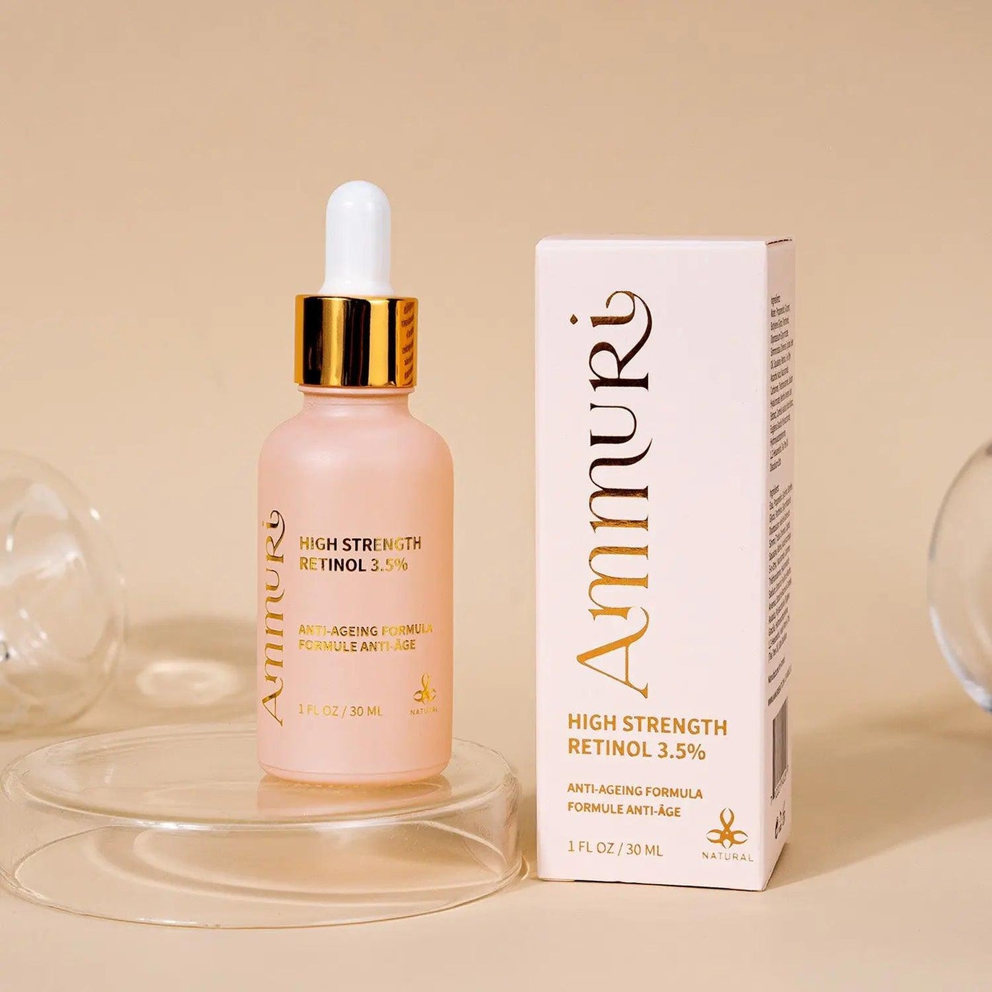 Ammuri 3.5% Retinol High Strength Face Serum – Anti - Ageing Formula - Herbalshire Handmade Herbal Products