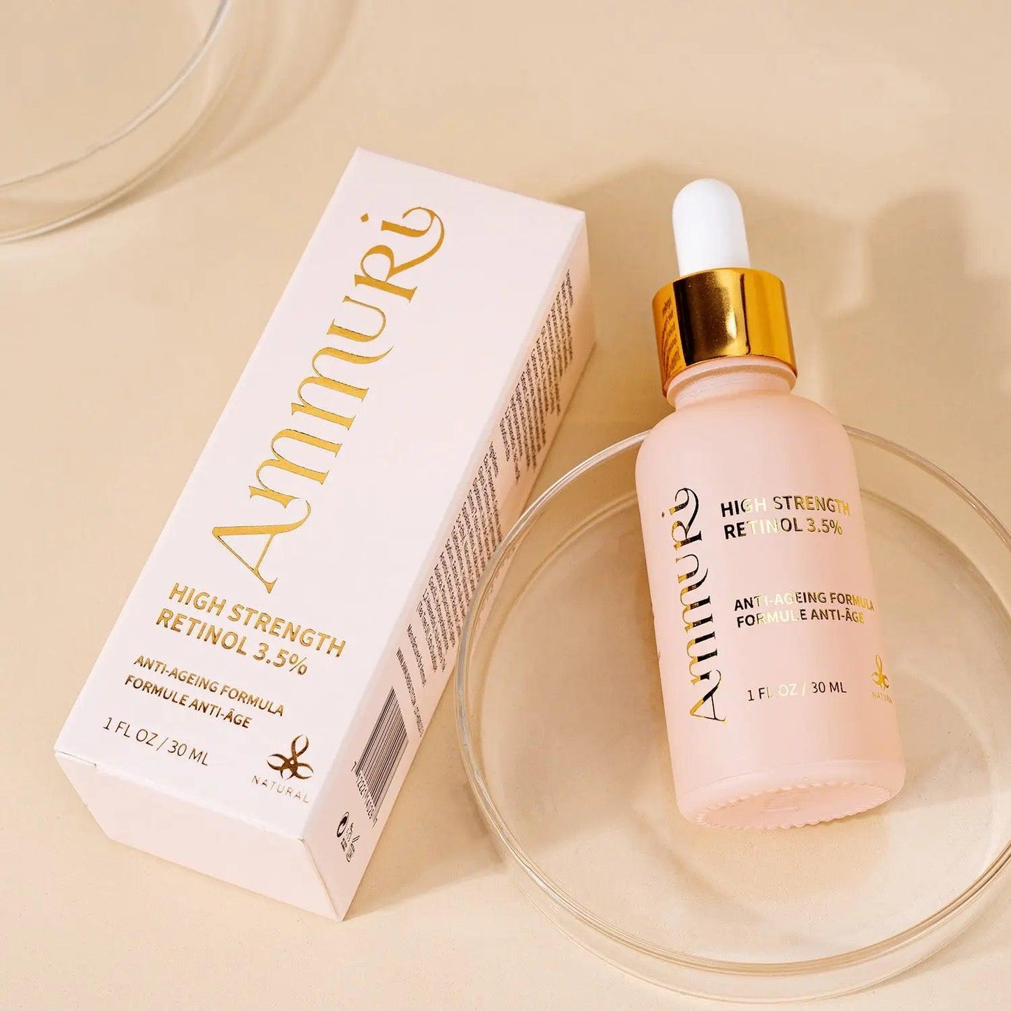 Ammuri 3.5% Retinol High Strength Face Serum – Anti - Ageing Formula - Herbalshire Handmade Herbal Products