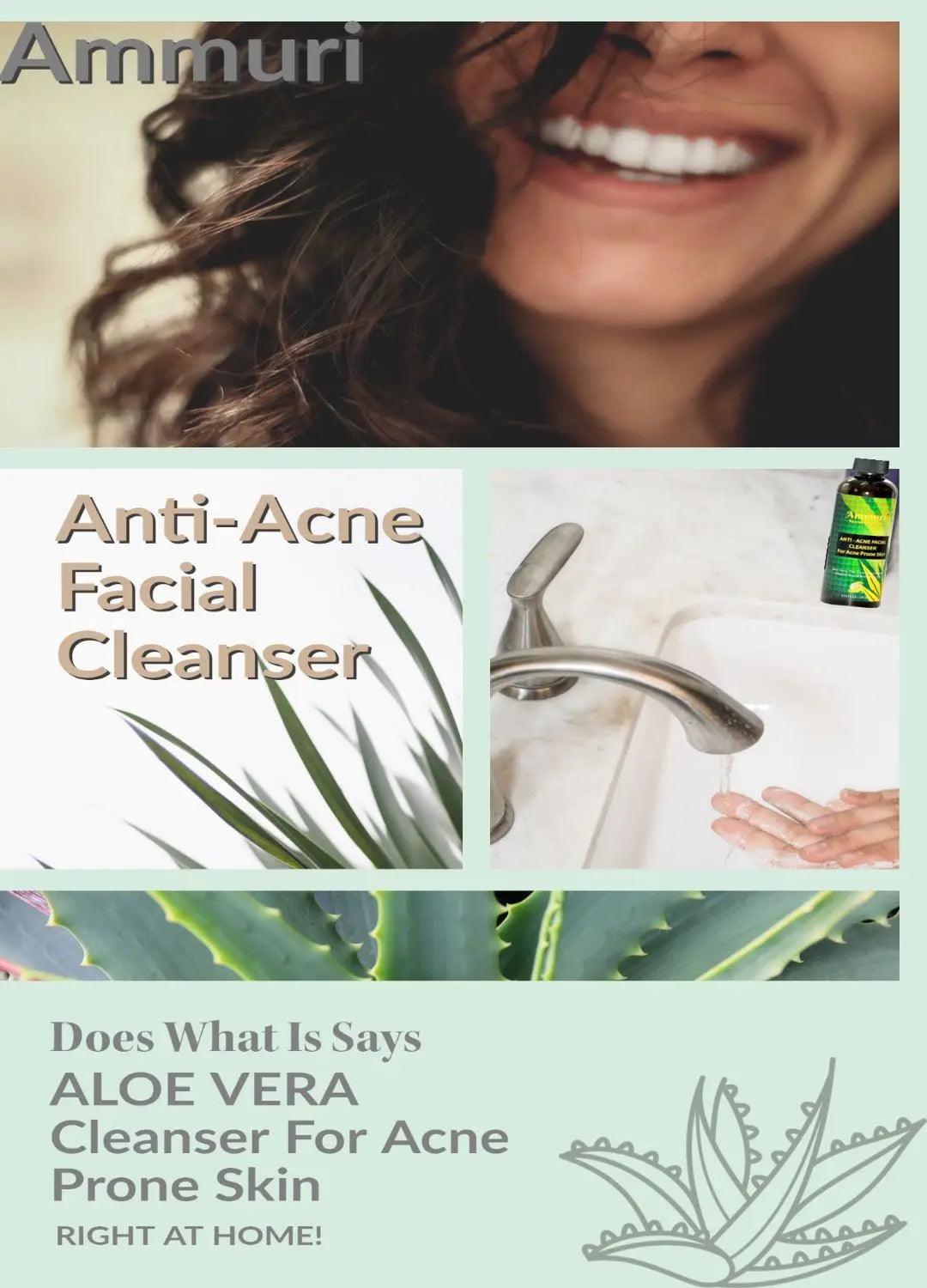 Ammuri Anti Acne Facial Cleanser for Acne Prone Skin - Herbalshire Handmade Herbal Products