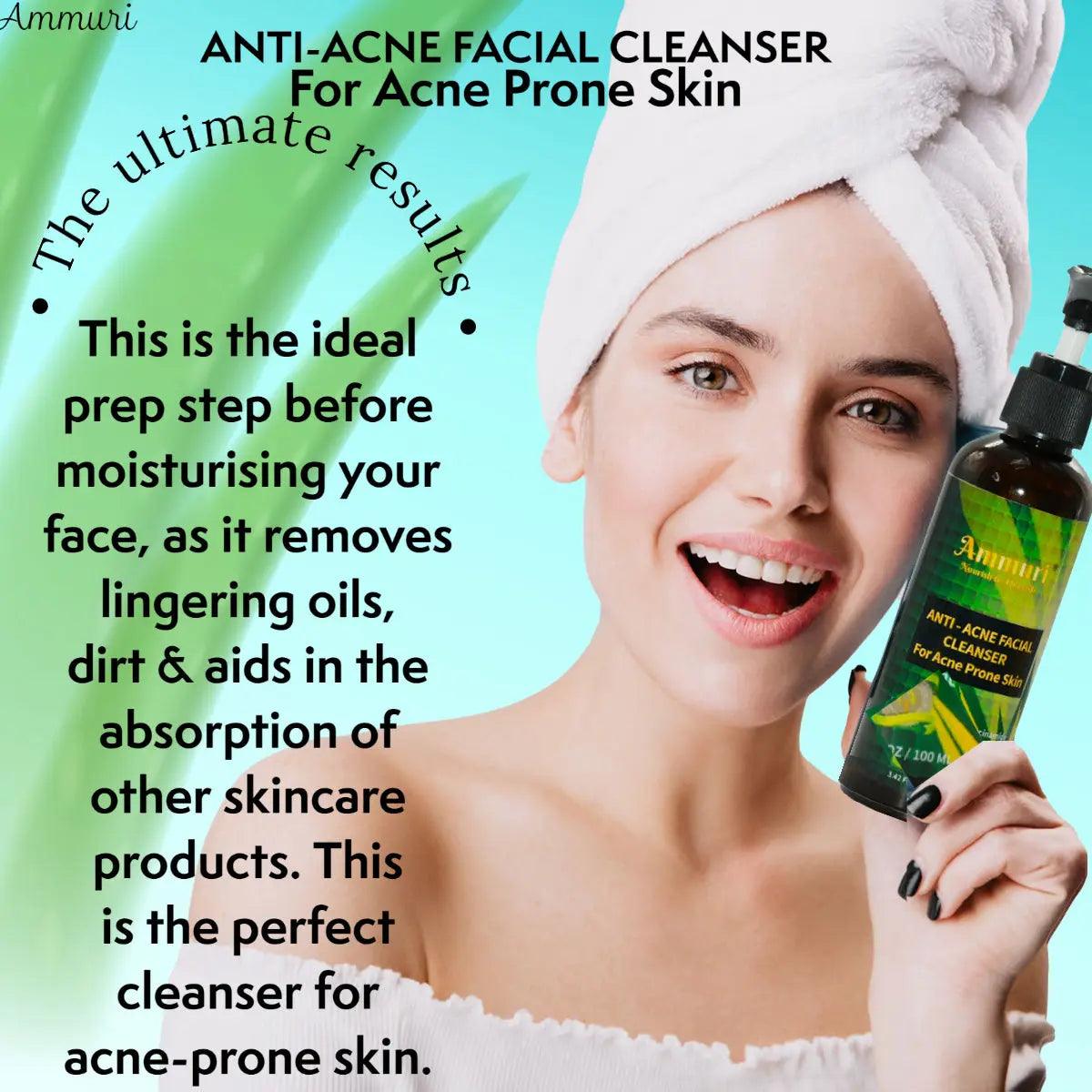 Ammuri Anti Acne Facial Cleanser for Acne Prone Skin - Herbalshire Handmade Herbal Products