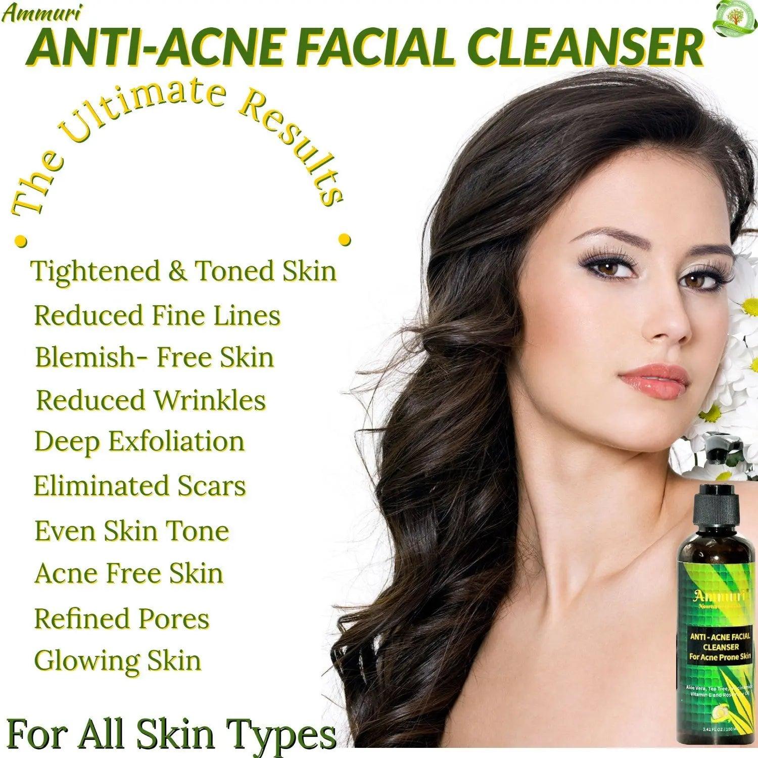 Ammuri Anti Acne Facial Cleanser for Acne Prone Skin - Herbalshire Handmade Herbal Products