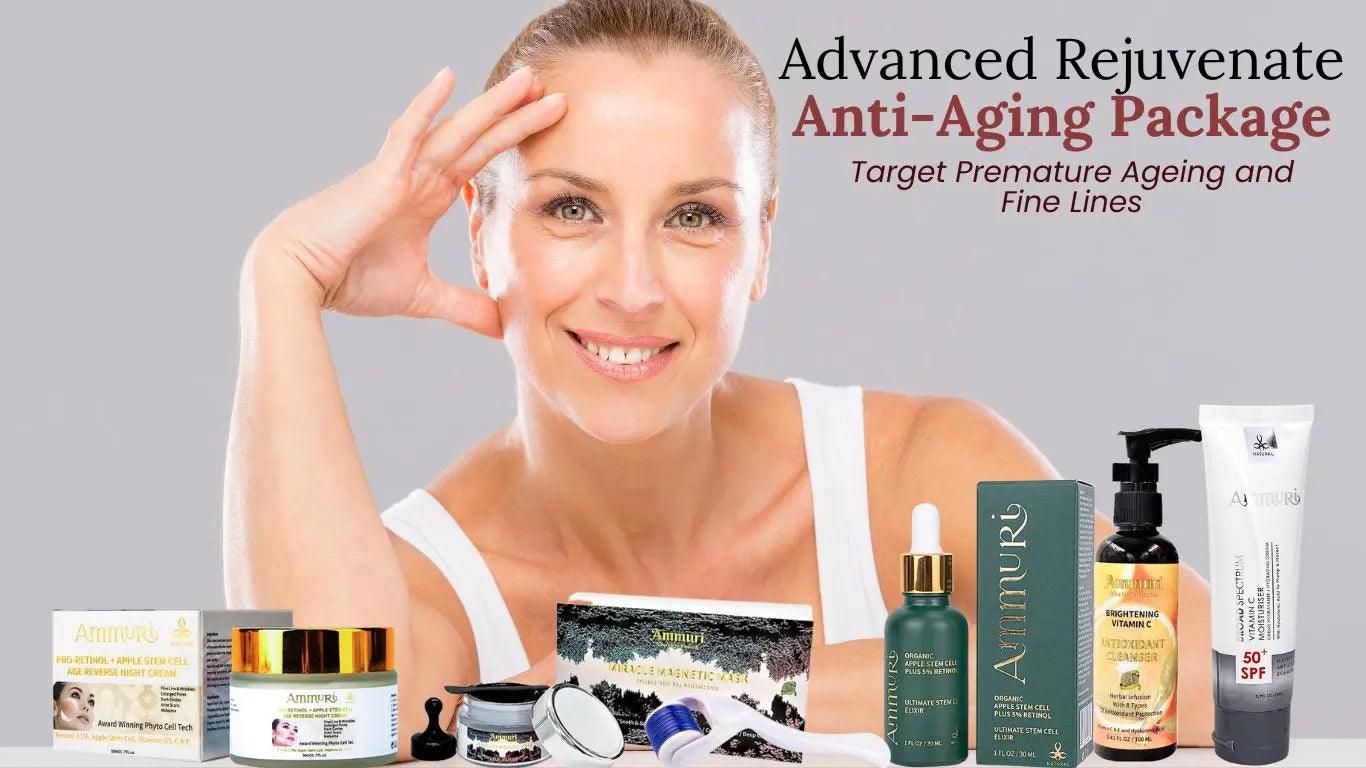 Ammuri Anti - Aging Skincare Package for Youthful Skin - Herbalshire Handmade Herbal Products