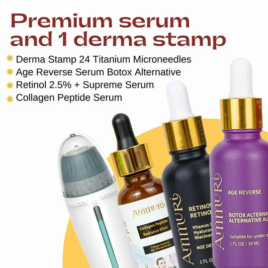 Ammuri Beauty Home Microneedling Serum Kit with Peptides - Herbalshire Handmade Herbal Products