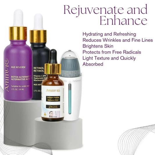 Ammuri Beauty Home Microneedling Serum Kit with Peptides - Herbalshire Handmade Herbal Products