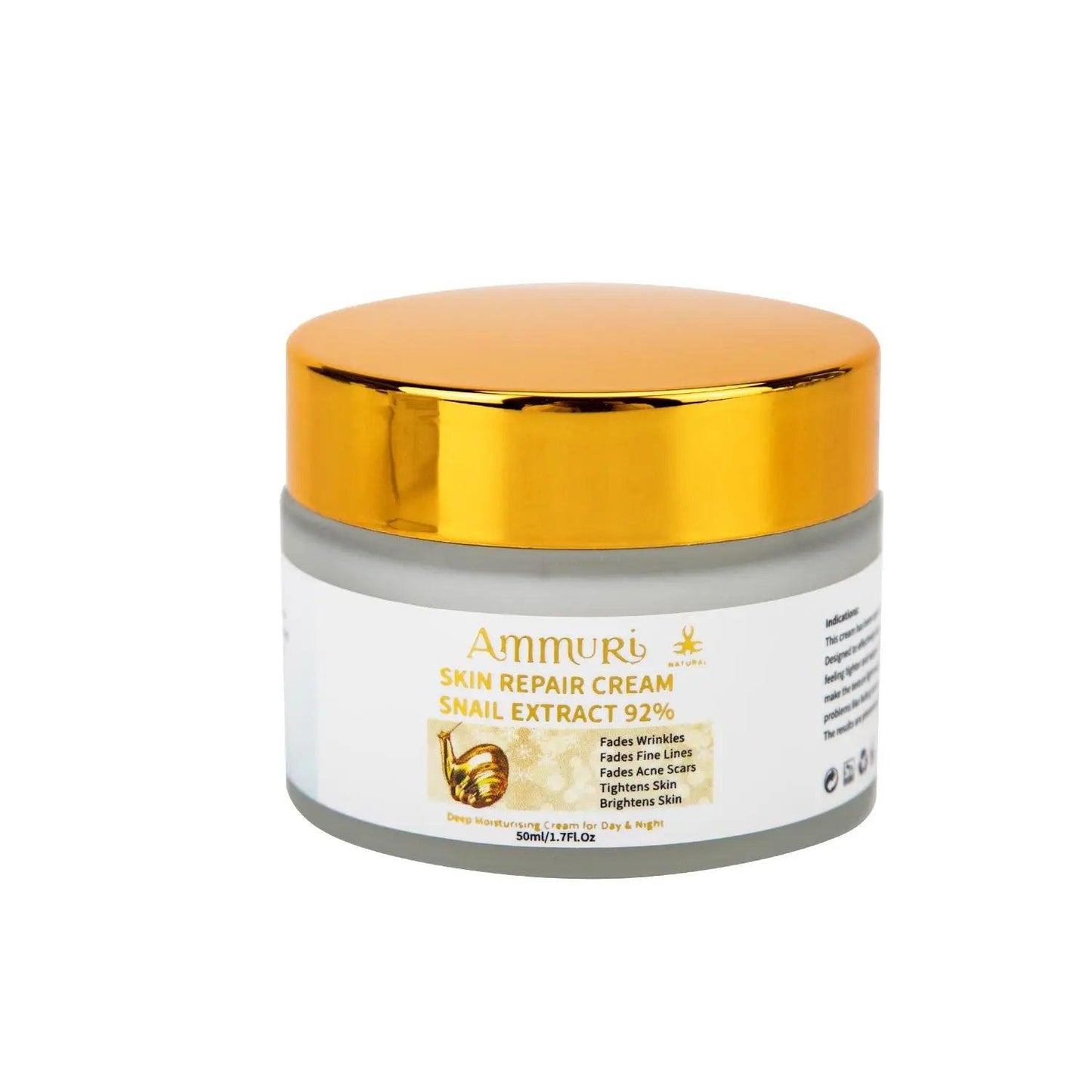 Ammuri Bioactive Snail Repair Cream | Anti - Aging Snail Cream - Herbalshire Handmade Herbal Products