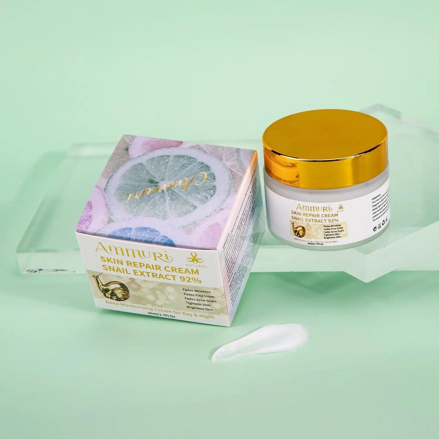 Ammuri Bioactive Snail Repair Cream | Anti - Aging Snail Cream - Herbalshire Handmade Herbal Products