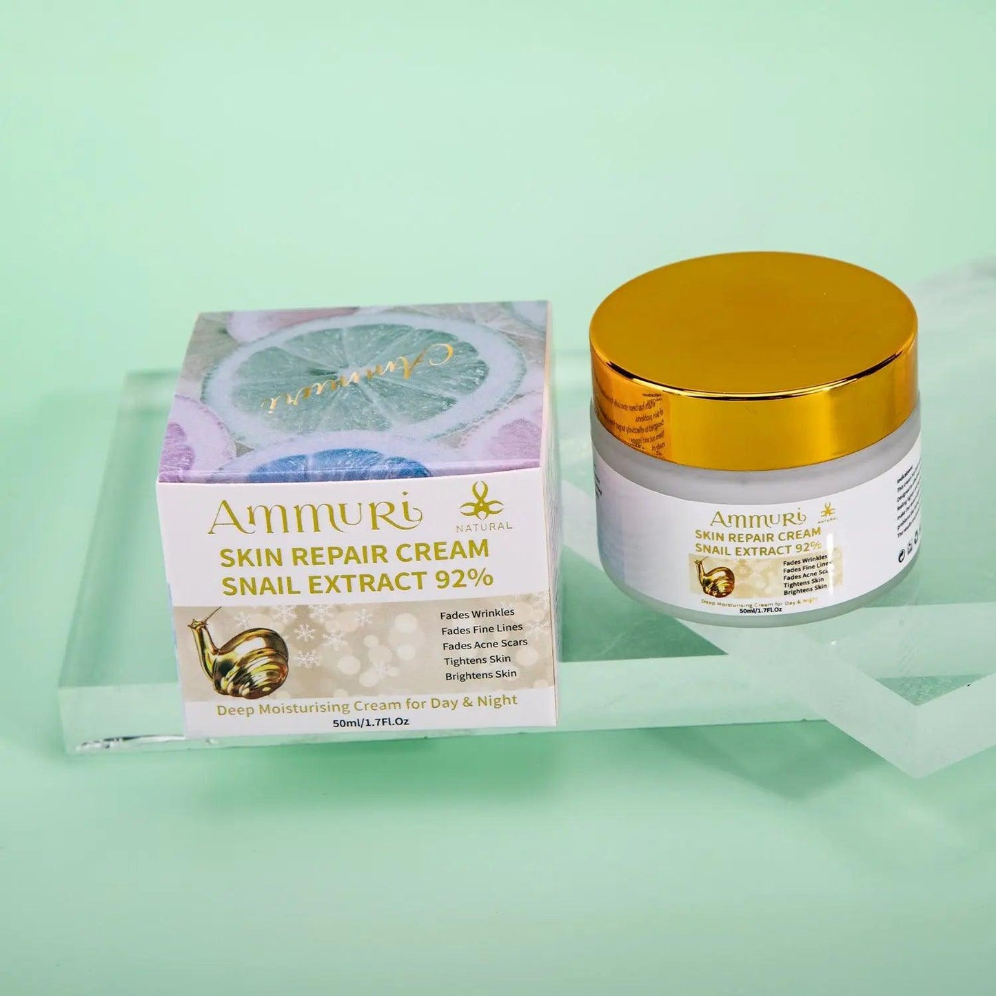 Ammuri Bioactive Snail Repair Cream | Anti - Aging Snail Cream - Herbalshire Handmade Herbal Products