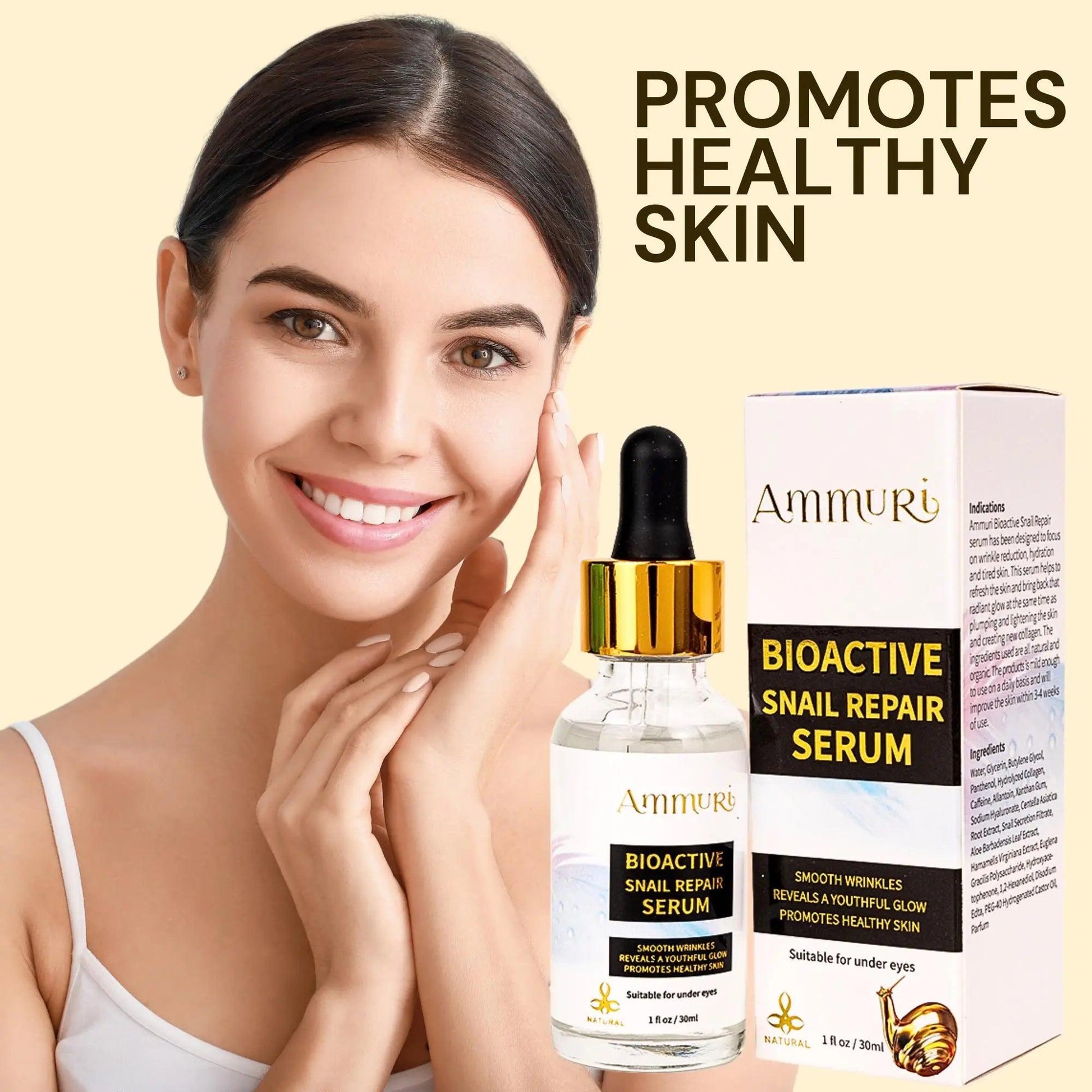 Ammuri Bioactive Snail Repair Serum Anti - Aging Organic - Herbalshire Handmade Herbal Products