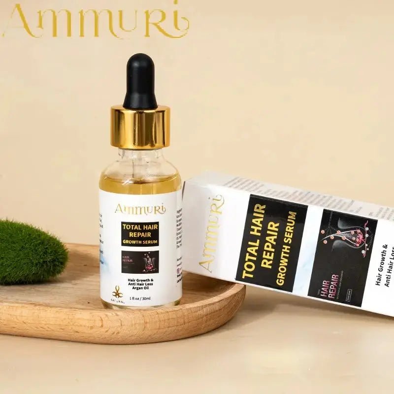 Ammuri Biotin DHT Blocker Shampoo & Hair Repair Oil Set - Herbalshire Handmade Herbal Products
