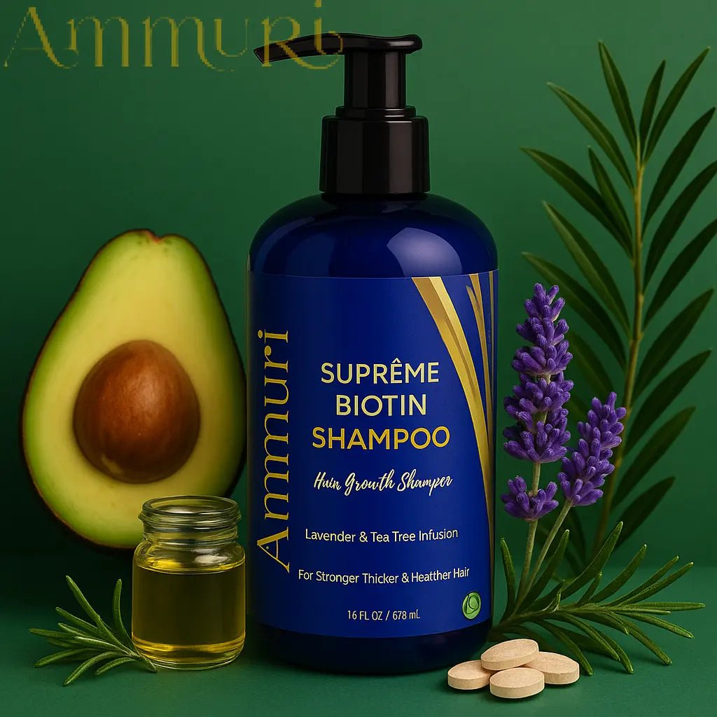 Ammuri Biotin DHT Blocker Shampoo Sulfate - Free Hair Loss Treatment - Herbalshire Handmade Herbal Products