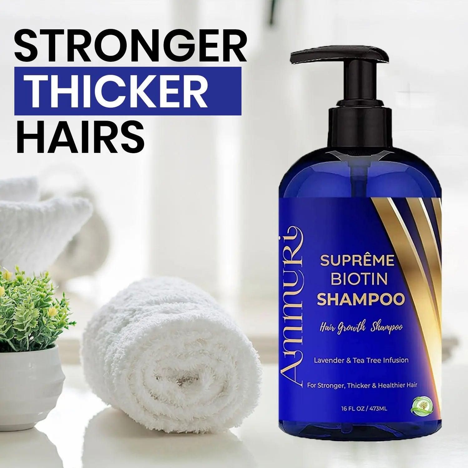 Ammuri Biotin Shampoo for Thicker Hair & Growth - Herbalshire Handmade Herbal Products