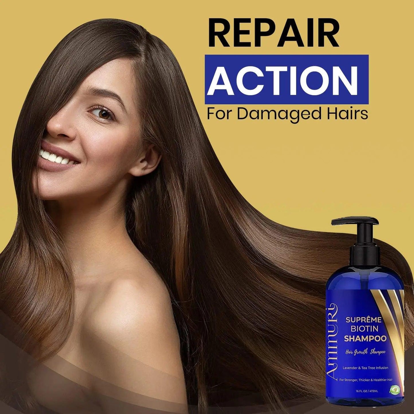Ammuri Biotin Shampoo for Thicker Hair & Growth - Herbalshire Handmade Herbal Products