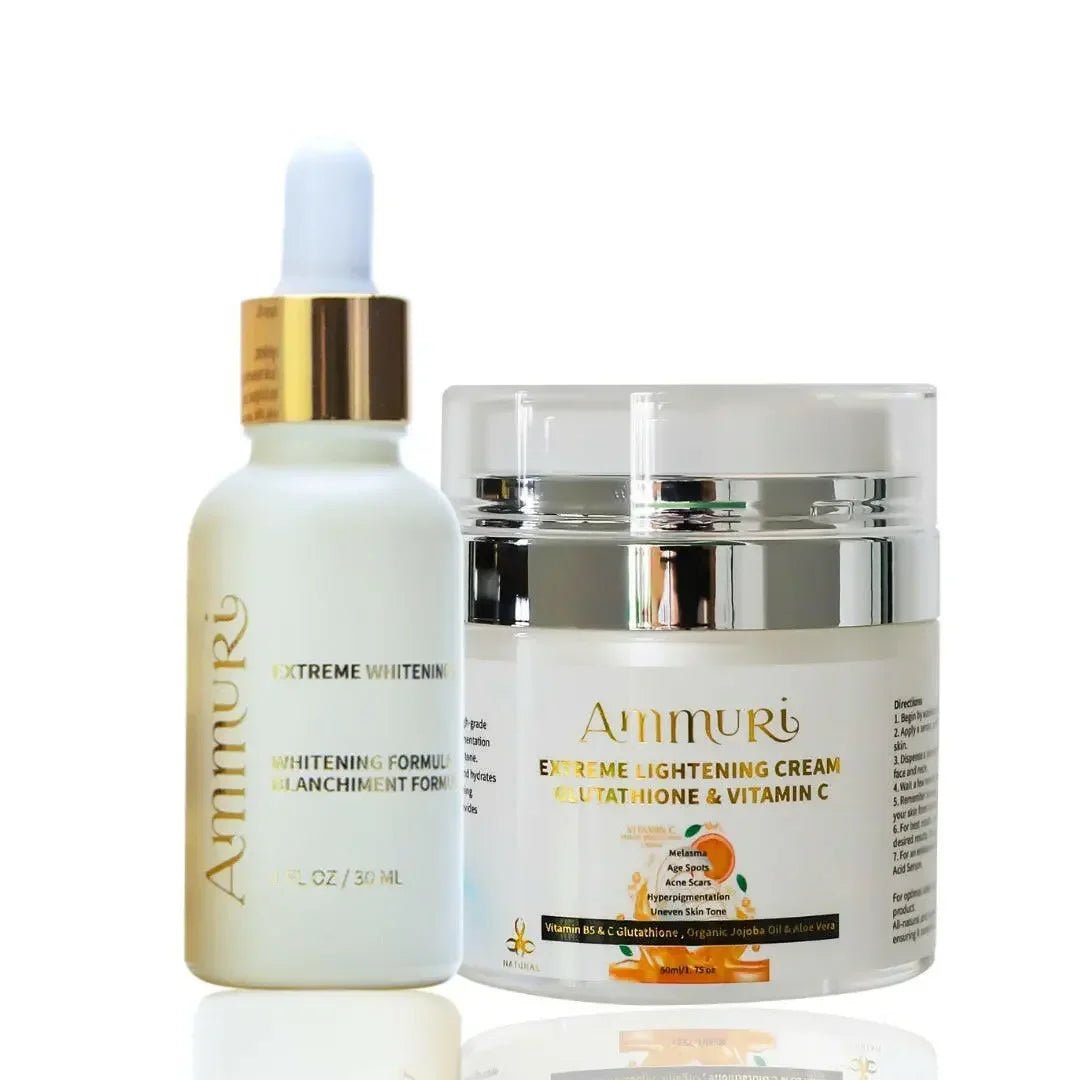Ammuri Brightening Cream & Serum Set for Radiant Skin - Herbalshire Handmade Herbal Products