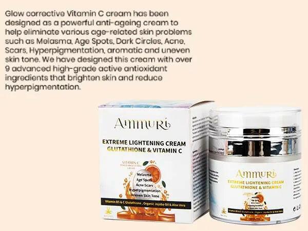 Ammuri Brightening Moisturiser Cream – For Face, Body & Sensitive Areas (50g) - Herbalshire Handmade Herbal Products