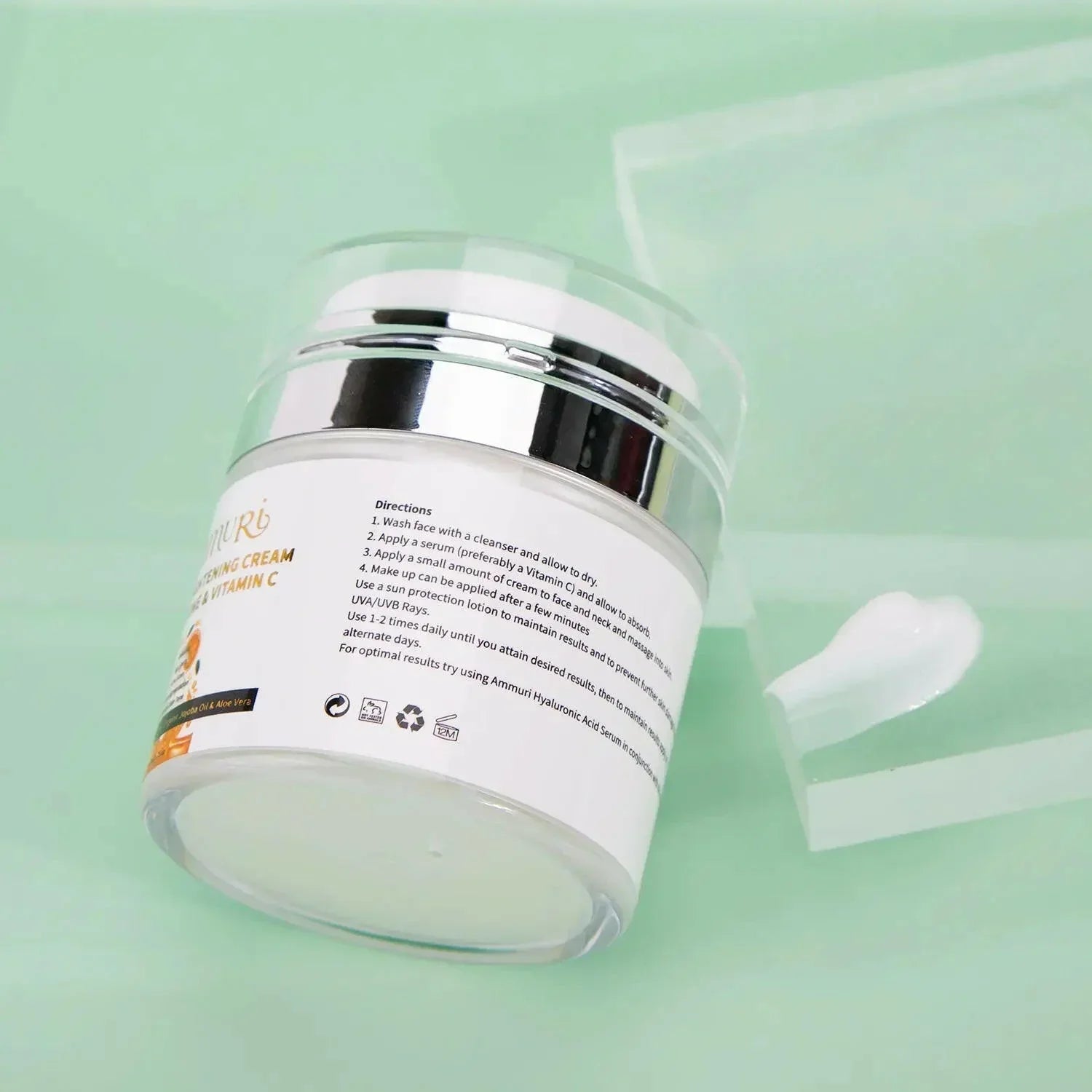 Ammuri Brightening Moisturiser Cream – For Face, Body & Sensitive Areas (50g) - Herbalshire Handmade Herbal Products