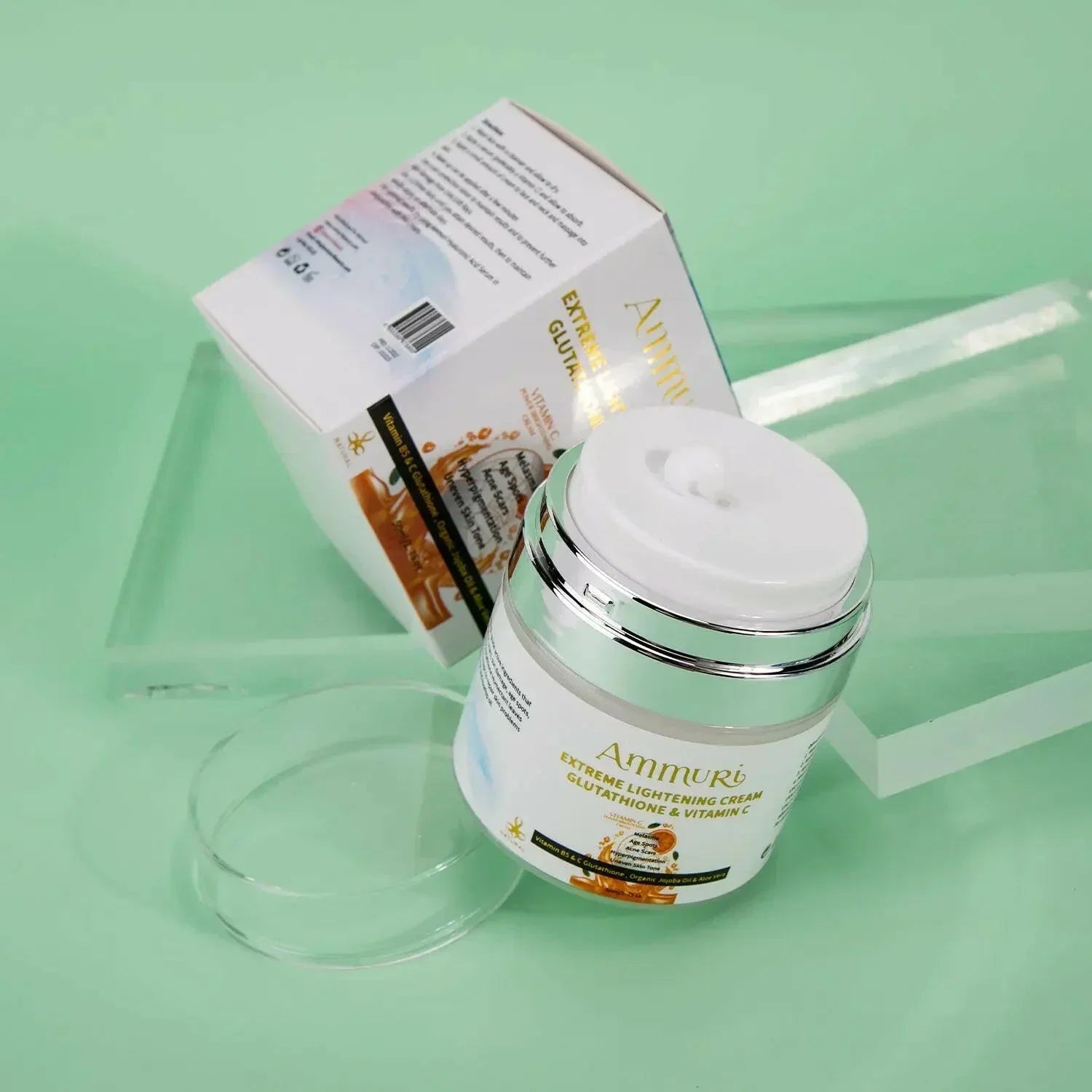 Ammuri Brightening Moisturiser Cream – For Face, Body & Sensitive Areas (50g) - Herbalshire Handmade Herbal Products