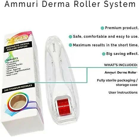 Ammuri Derma Roller Titanium Skin Rejuvenation System - Herbalshire Handmade Herbal Products