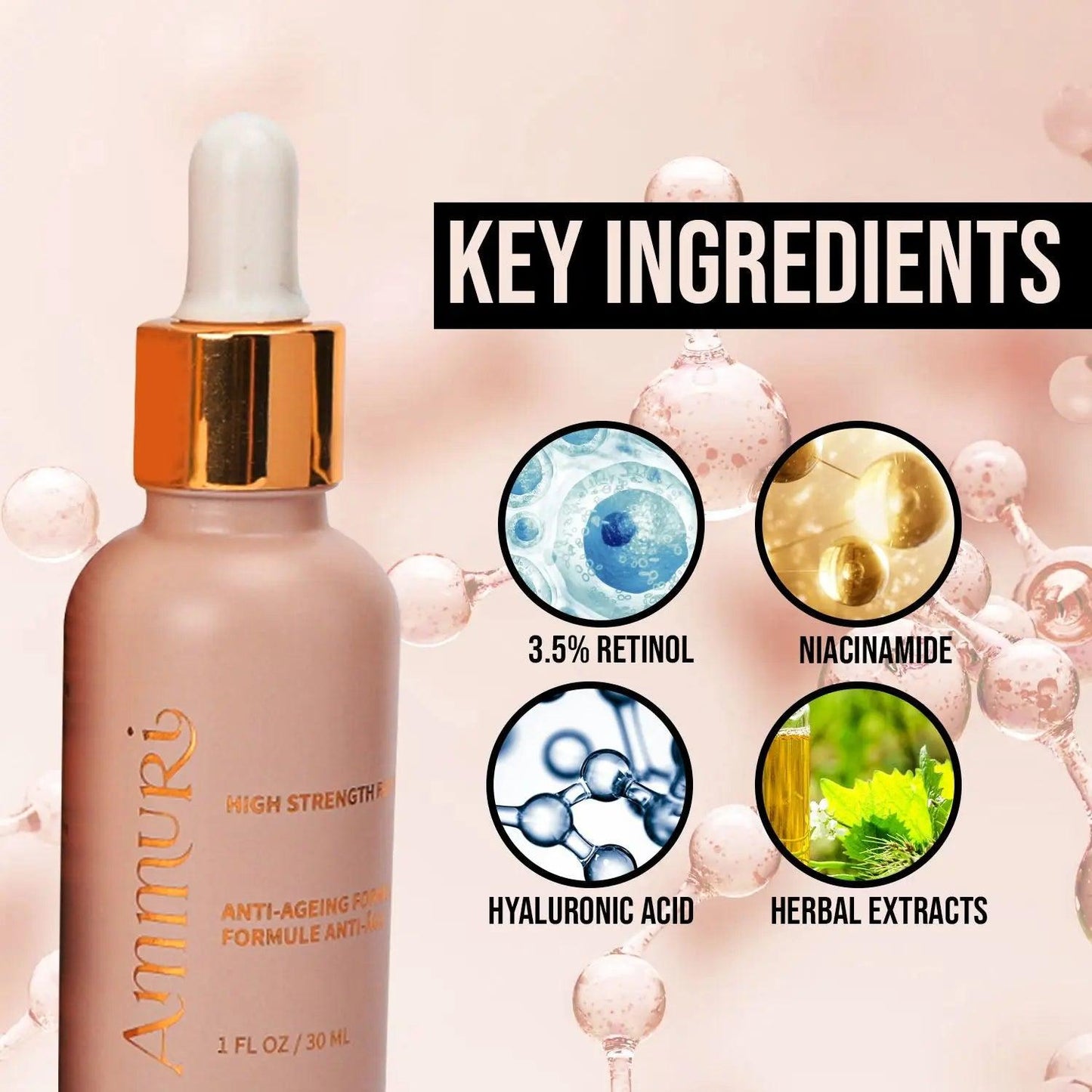 Ammuri High Strength Retinol Serum for Anti - Aging - Herbalshire Handmade Herbal Products