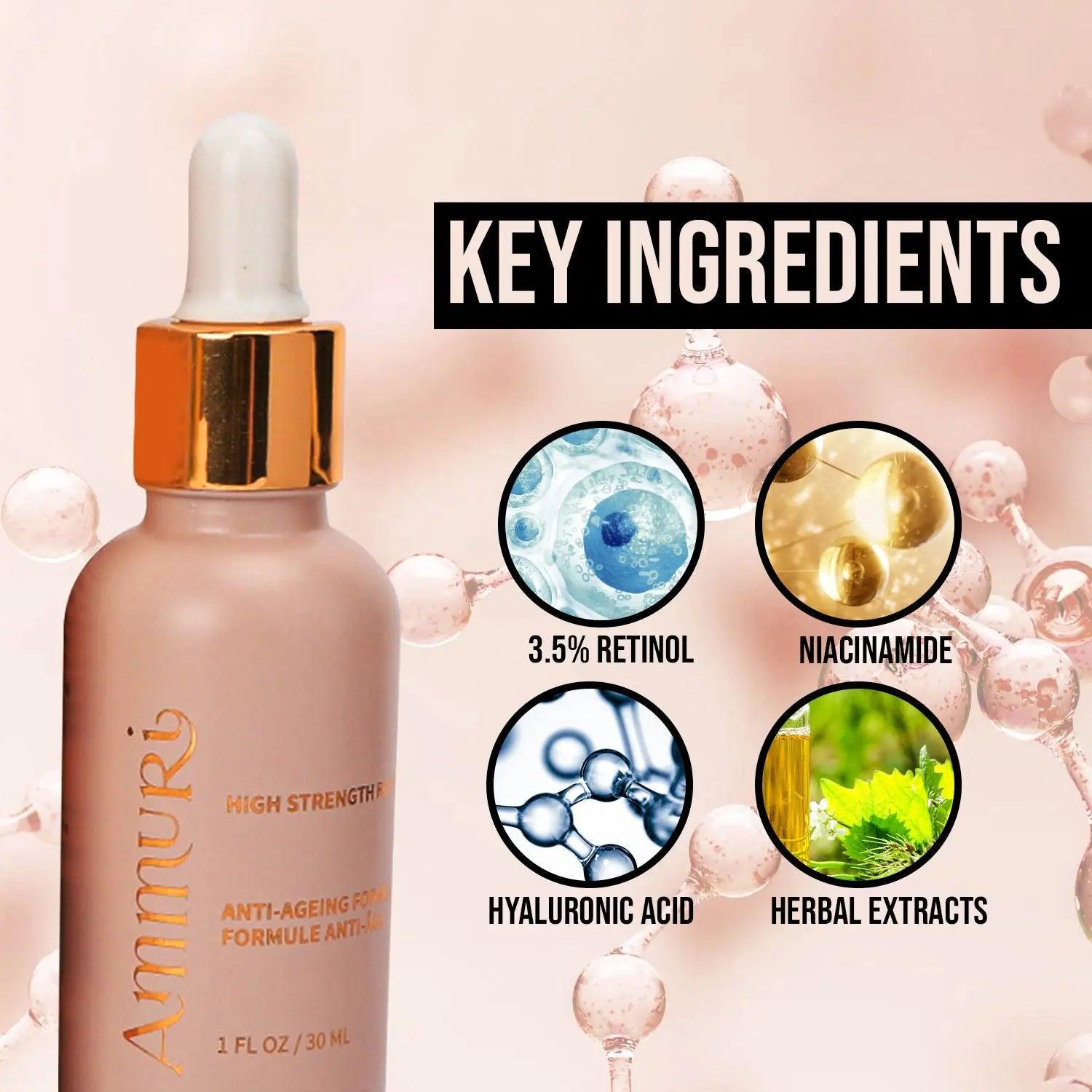 Ammuri High Strength Retinol Serum for Anti - Aging - Herbalshire Handmade Herbal Products