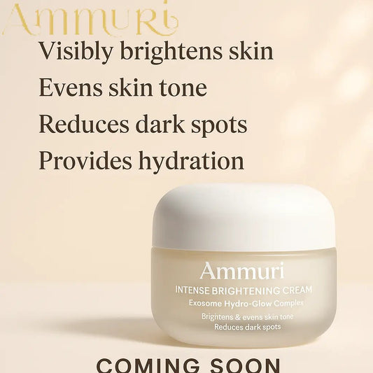 Ammuri Intense Brightening Cream with Exosome Hydro - Glow | Kojic Acid, Mandelic Acid, Alpha Arbutin & Glutathione | Hyperpigmentation & Dark Spot Corrector | 50ml - Herbalshire Handmade Herbal Products