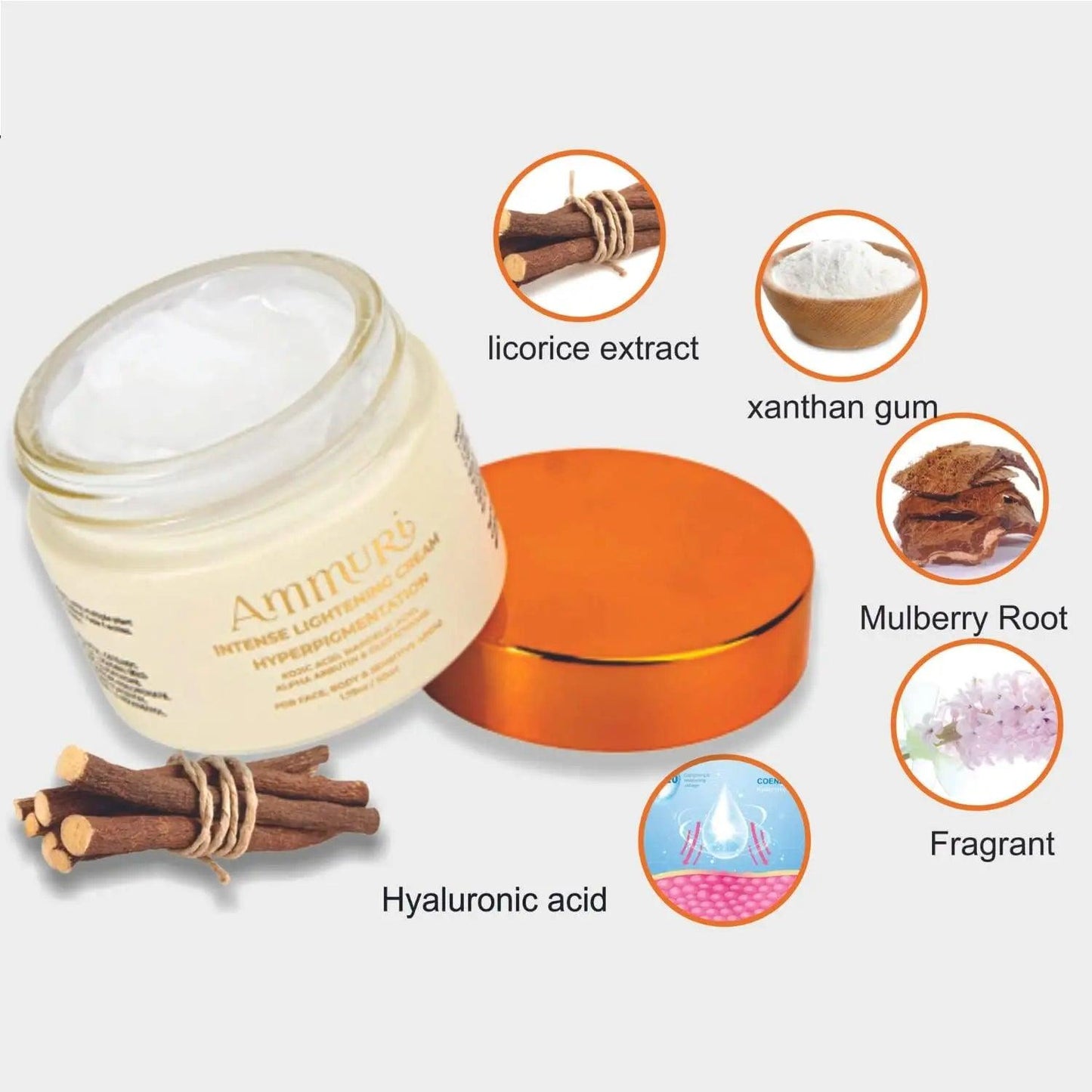 Ammuri Intense Skin Lightening Cream for Freckle Removal - Herbalshire Handmade Herbal Products