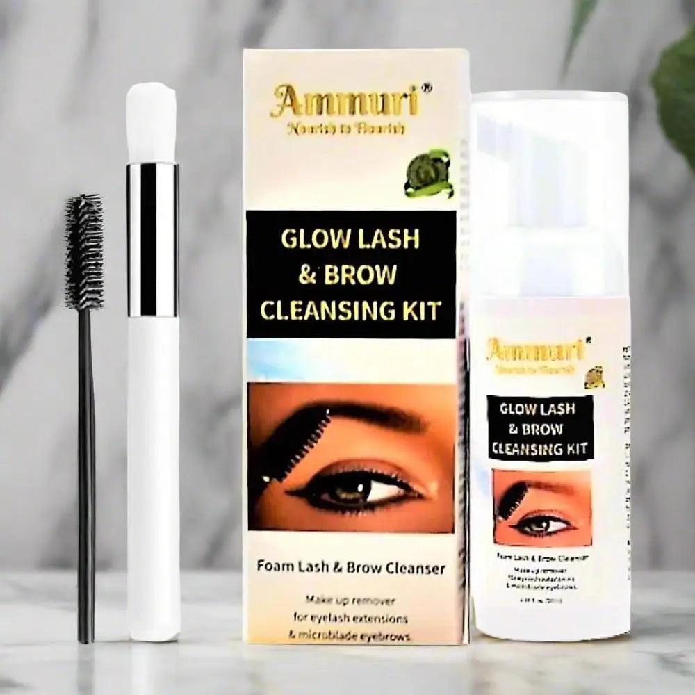 Ammuri Lash and Brow Cleansing Kit for Eyelash Extensions - Herbalshire Handmade Herbal Products