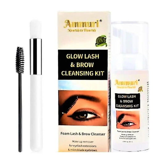 Ammuri Lash and Brow Cleansing Kit for Eyelash Extensions - Herbalshire Handmade Herbal Products