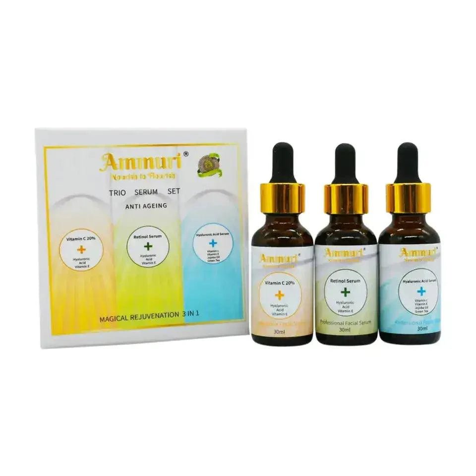 Ammuri Magical Rejuvenation 3 In 1 Trio Serum Vitamin C Hyaluronic Acid Retinol - Herbalshire Handmade Herbal Products