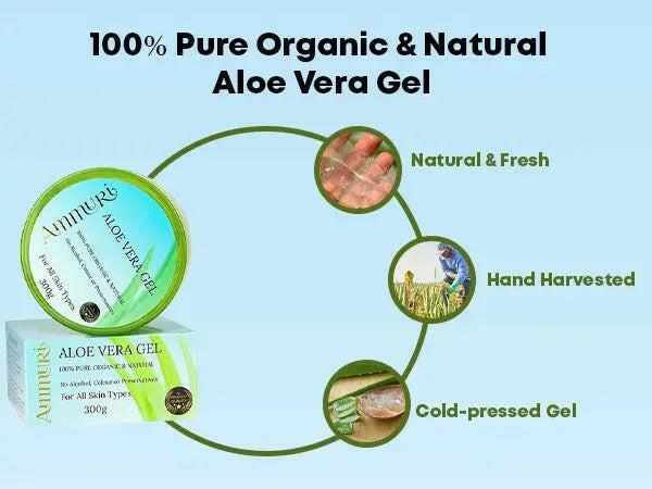 Ammuri Organic Aloe Vera Gel for All Skin Types - Herbalshire Handmade Herbal Products