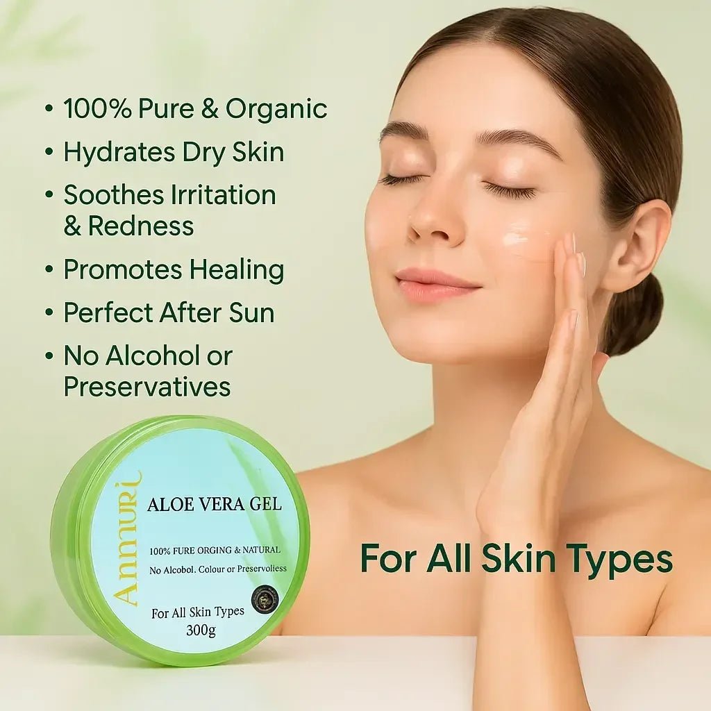 Ammuri Organic Aloe Vera Gel for All Skin Types - Herbalshire Handmade Herbal Products