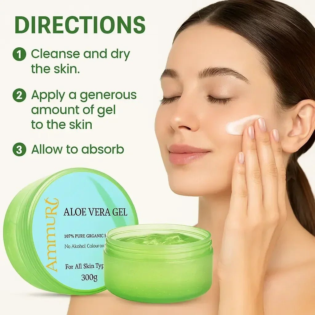 Ammuri Organic Aloe Vera Gel for All Skin Types - Herbalshire Handmade Herbal Products