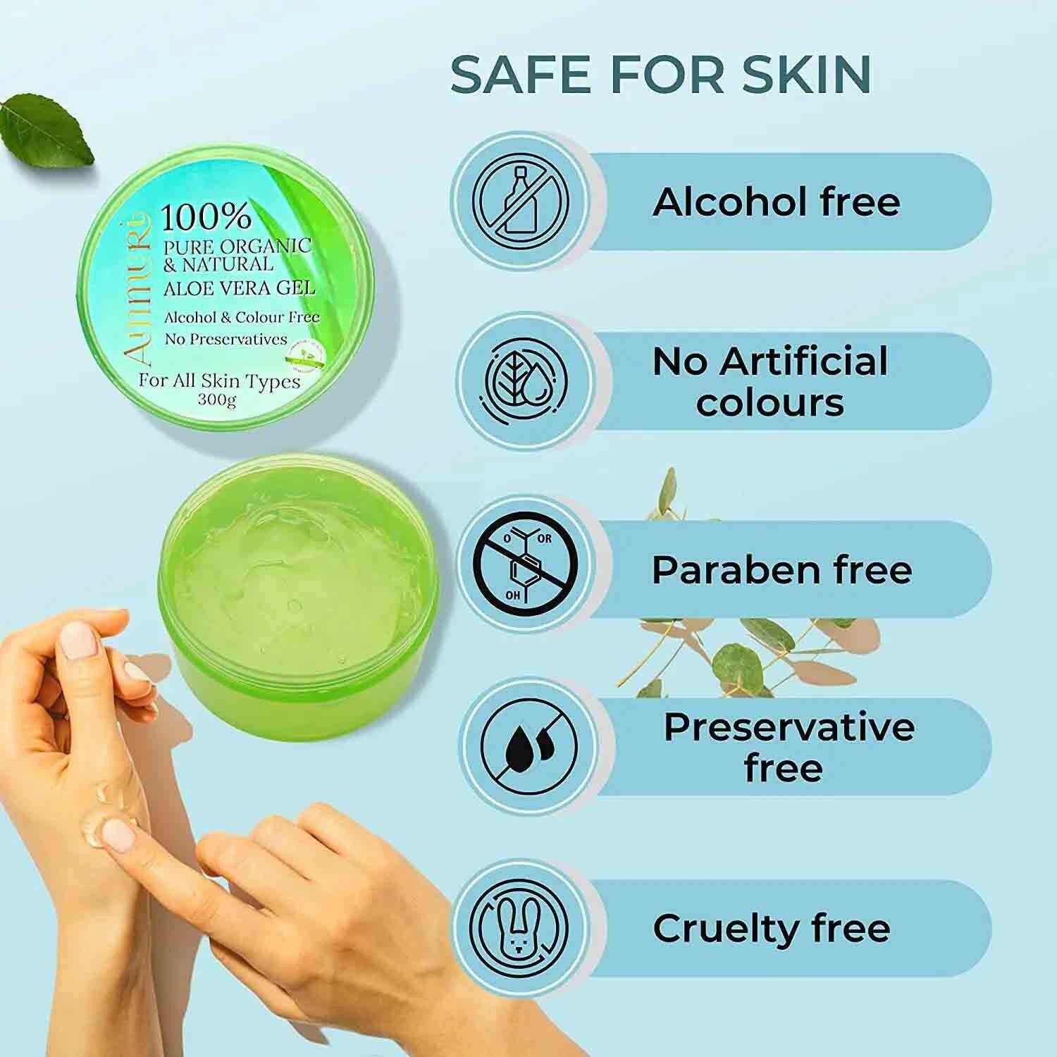 Ammuri Organic Aloe Vera Gel for All Skin Types - Herbalshire Handmade Herbal Products
