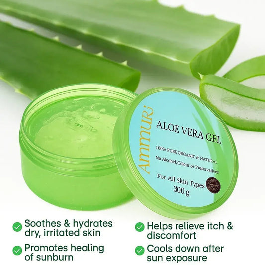 Ammuri Organic Aloe Vera Gel for All Skin Types - Herbalshire Handmade Herbal Products