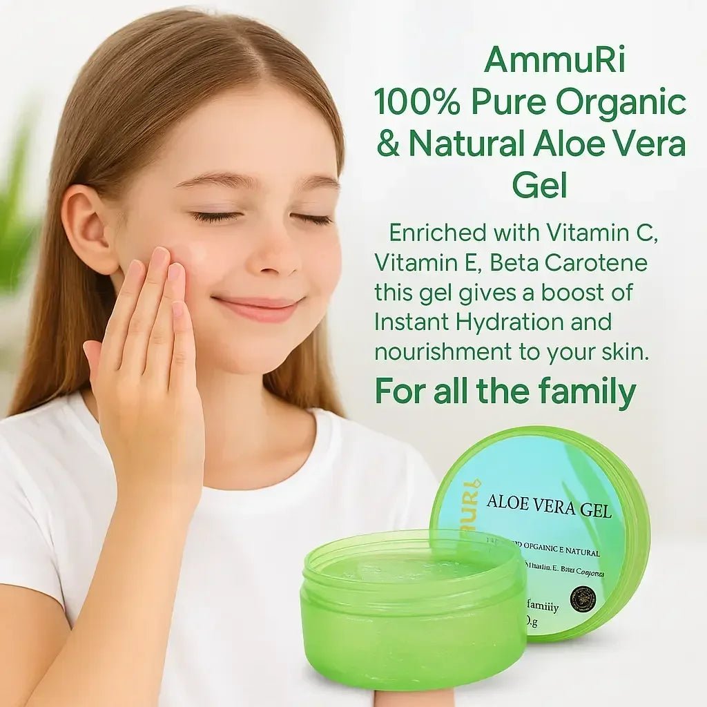 Ammuri Organic Aloe Vera Gel for All Skin Types - Herbalshire Handmade Herbal Products