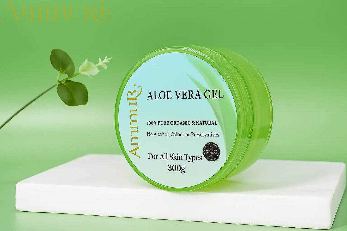 Ammuri Organic Aloe Vera Gel for Psoriasis - 300g - Herbalshire Handmade Herbal Products