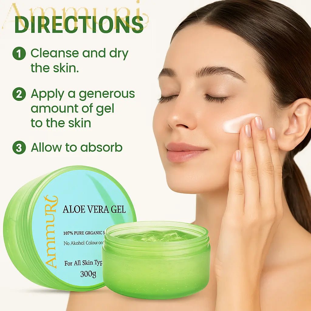 Ammuri Organic Aloe Vera Gel for Psoriasis - 300g - Herbalshire Handmade Herbal Products