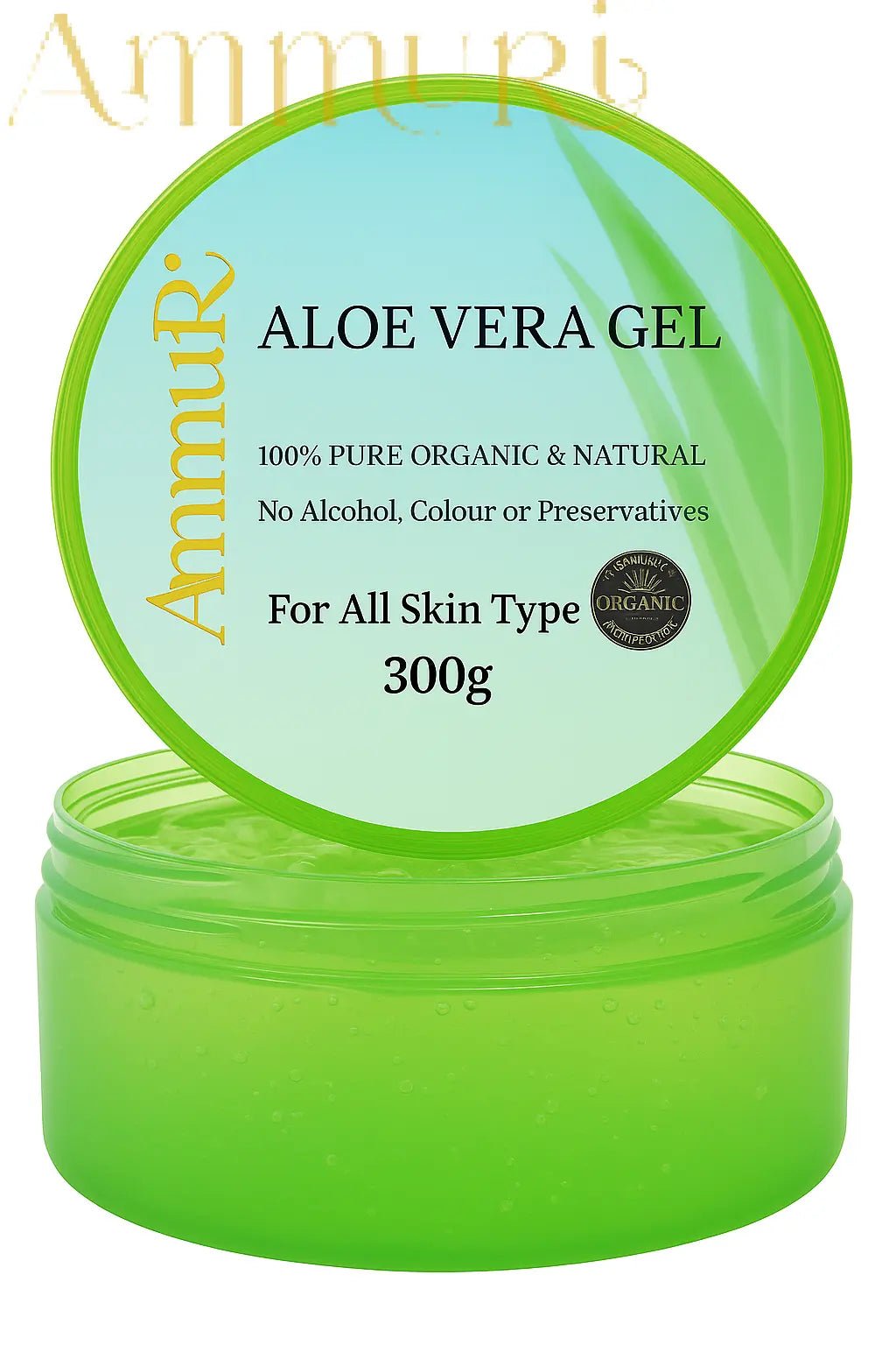 Ammuri Organic Aloe Vera Gel for Psoriasis - 300g - Herbalshire Handmade Herbal Products